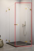 Душові двері Radaway Essenza Pro Gold KDD 100 правосторонні золото/прозоре скло 10096100-09-01R