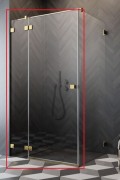 Душові двері Radaway Essenza Pro Gold KDJ 120 лівобічні золото/прозоре скло 10097120-09-01L