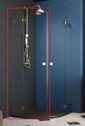 Душевые двери Radaway Essenza Pro Gold PDD 90 левосторонние золото/прозрачное стекло 10095090-09-01L