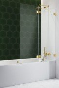 Шторка для ванної Radaway Essenza Pro Gold PND II 130 см права золото/прозоре скло 10102130-09-01R