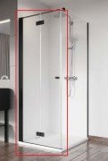 Душевые двери Radaway Nes Black KDJ B 100 левосторонние черный/прозрачное стекло 10025100-54-01L