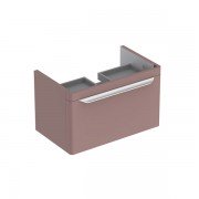 Тумба для раковины Geberit myDay с одним выдвижным ящиком ДСП серо-коричневый/высокоглянцевое покрытие Y824081000