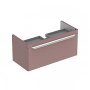 Тумба для раковини Geberit myDay з одним висувним ящиком ДСП/МДФ сіро-коричневий/високоглянцеве покриття 824101000