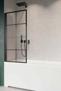 Шторка для ванной Radaway Nes Black PNJ I Factory 50 левая черный/стекло Factory 10011050-54-55L
