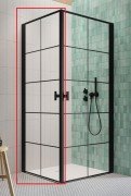 Душевые двери Radaway Nes Black KDD I Factory 90 левосторонние черный/стекло Factory 10021090-54-55L