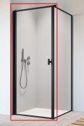 Душевые двери Radaway Nes Black KDJ I Frame 90 левосторонние черный/стекло Frame 10022090-54-56L