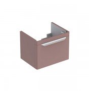 Тумба для раковини Geberit myDay з одним висувним ящиком ДСП/МДФ сіро-коричневий/високоглянцеве покриття 824066000