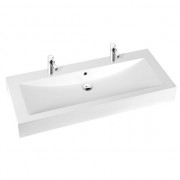 Раковина для ванної Marmorin Ceto 1300 Duet універсальна литий камінь білий 170 130 020 xx x