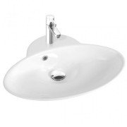 Раковина для ванной Marmorin Delia  63 см овальная накладная литой камень белый 140 063 020 xx x