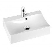 Раковина для ванної Marmorin Iva накладна литий камінь білий 220 060 020 xx x