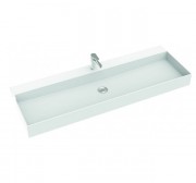 Раковина для ванної Marmorin June 1200 накладна без крила литий камінь білий P_U_621_04_1205