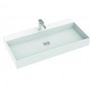 Раковина для ванной Marmorin June 800 накладная без крыла литой камень белый P_U_621_02_0805