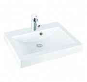 Раковина для ванної Marmorin Moira Bis 800 накладна без крила литий камінь білий 280 080 020 xx x