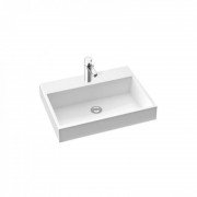 Раковина для ванной Marmorin Teo 600 накладная без крыла литой камень белый 641 060 020 xx x