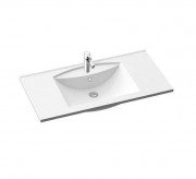Раковина для ванної Marmorin Larissa 1000 накладна з крилом литий камінь білий P_U_051_08_1000