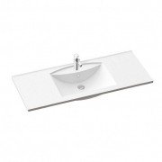 Раковина для ванної Marmorin Larissa 1200 накладна з крилом литий камінь білий 300 120 020 xx x