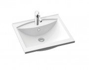 Раковина для ванной Marmorin Larissa 500 накладная без крыла литой камень белый P_U_051_07_0500