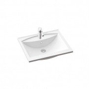 Раковина для ванной Marmorin Larissa 600 накладная без крыла литой камень белый  300 060 020 xx x