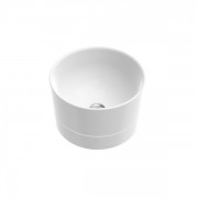 Раковина для ванной Marmorin Duo II White Panel накладная без крыла литой камень белый  P_U_536_08_0380
