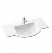 Раковина для ванной Marmorin Emma 800 врезная с крылом литой камень белый 639 080 020 xx x