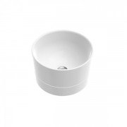 Раковина для ванної Marmorin Duo II White Panel накладна без крила литий камінь білий P_U_536_08_0380