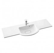 Раковина для ванной Marmorin Emma 1200 врезная с крылом литой камень белый  639 120 020 xx x