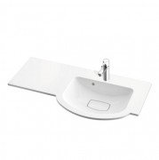 Раковина для ванної Marmorin Emma 900 R врізна з крилом зліва литий камінь білий 639 090 920 xx x