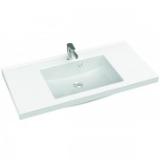 Раковина для ванної Marmorin Greta 1000 врізна з крилом литий камінь білий P_U_546_04_1000