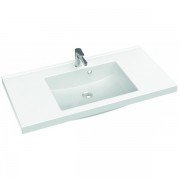 Раковина для ванної Marmorin Greta 1000 врізна з крилом литий камінь білий P_U_546_04_1000