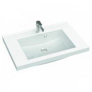 Раковина для ванної Marmorin Greta 750 врізна без крила литий камінь білий P_U_546_02_0750