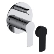 Змішувач для ванни Volle Libra змішувач прихованого монтажу без виливу з двома ручками хром / чорний 15202200