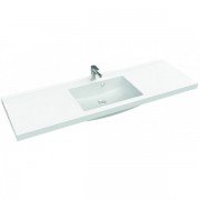 Раковина для ванної Marmorin Greta 1500 врізна з крилом литий камінь білий P_U_546_07_1500