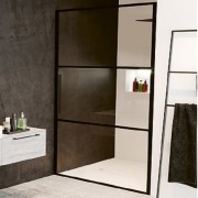 Душові двері Riho Grid GB101 80 см чорний/прозоре скло GB1080000