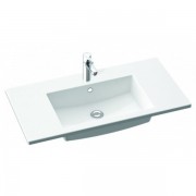 Раковина для ванной Marmorin Hubert 900 врезная с крылом литой камень белый  P_U_547_03_0900