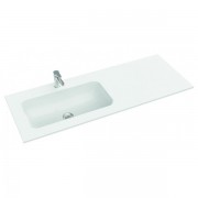 Раковина для ванной Marmorin Mono 1200 L врезная с крылом справа литой камень белый P_U_595_08_1200