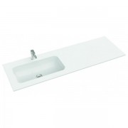 Раковина для ванної Marmorin Mono 1400 L врізна з крилом справа литий камінь білий P_U_595_10_1400