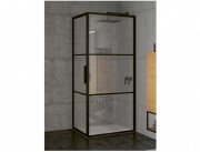 Душовий куточок Riho Grid GB201 100x80 см чорний матовий/прозоре скло GB2100080