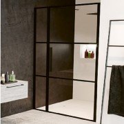 Душові двері Riho Grid GB104 120 см чорний/прозоре скло GB1120000