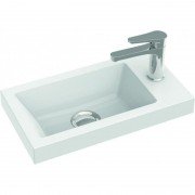 Раковина для ванної Marmorin April 400 врізна без крила литий камінь білий P_U_622_01_0400