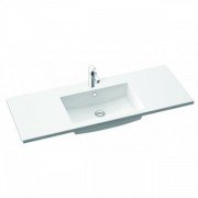 Раковина для ванной Marmorin Hubert 1200 врезная с крылом литой камень белый P_U_547_04_1200