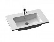 Раковина для ванної Marmorin Hubert 750 врізна без крила литий камінь білий P_U_547_02_0750