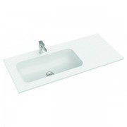 Раковина для ванної Marmorin Mono 1000 L врізна з крилом справа литий камінь білий P_U_595_06_1000