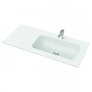 Раковина для ванной Marmorin Mono 1000 R врезная с крылом слева литой камень белый P_U_595_07_1000