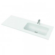 Раковина для ванной Marmorin Mono 1200 R врезная с крылом слева литой камень белый P_U_595_09_1200