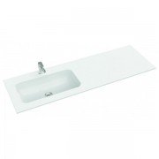 Раковина для ванной Marmorin Mono 1400 L врезная с крылом справа литой камень белый P_U_595_10_1400