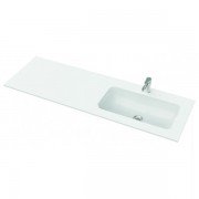 Раковина для ванной Marmorin Mono 1400 R врезная с крылом слева литой камень белый P_U_595_11_1400