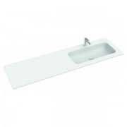 Раковина для ванной Marmorin Mono 1600 R врезная с крылом слева литой камень белый P_U_595_01_1600