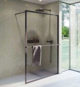 Стенка душевая Riho Lucid GD400 120 см черный/прозрачное стекло GD412B000