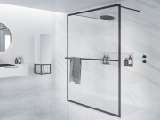 Стінка душова Riho Lucid GD401 100 см чорний/прозоре скло GD310B000