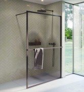 Стінка душова Riho Lucid GD400 90 см чорний/прозоре скло GD409B000